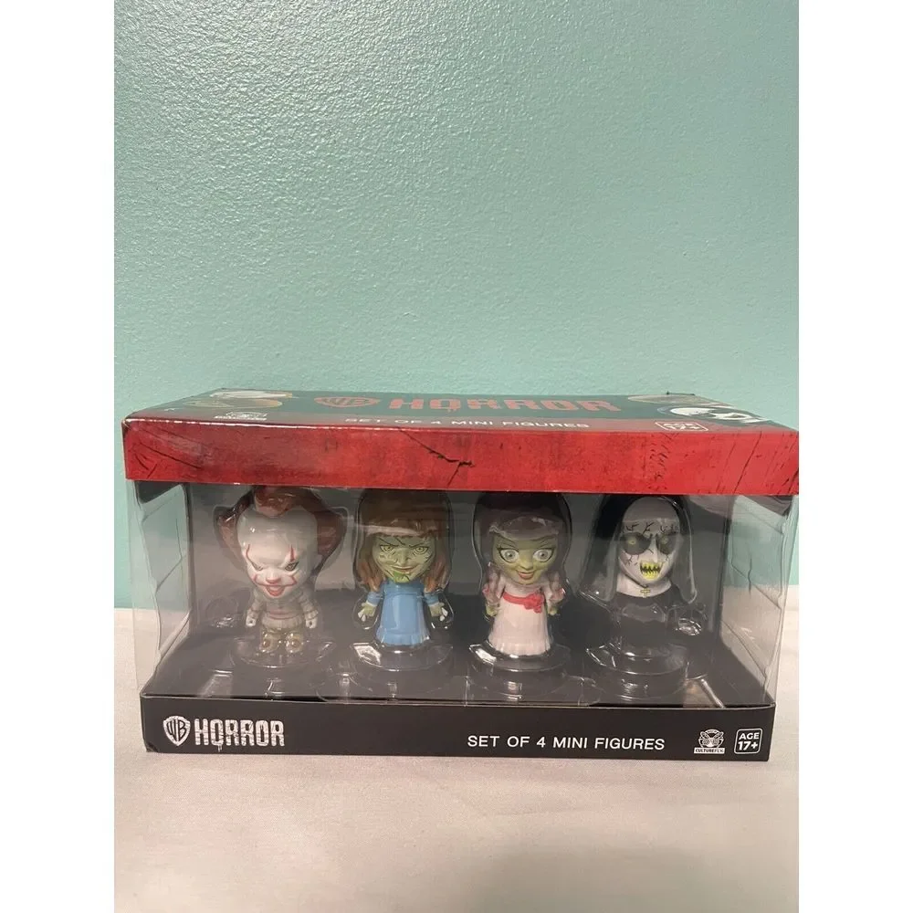 CultureFLY WB Horror Set of 4 Minis Figures IT, The Exorcist, Annabelle, The Nun